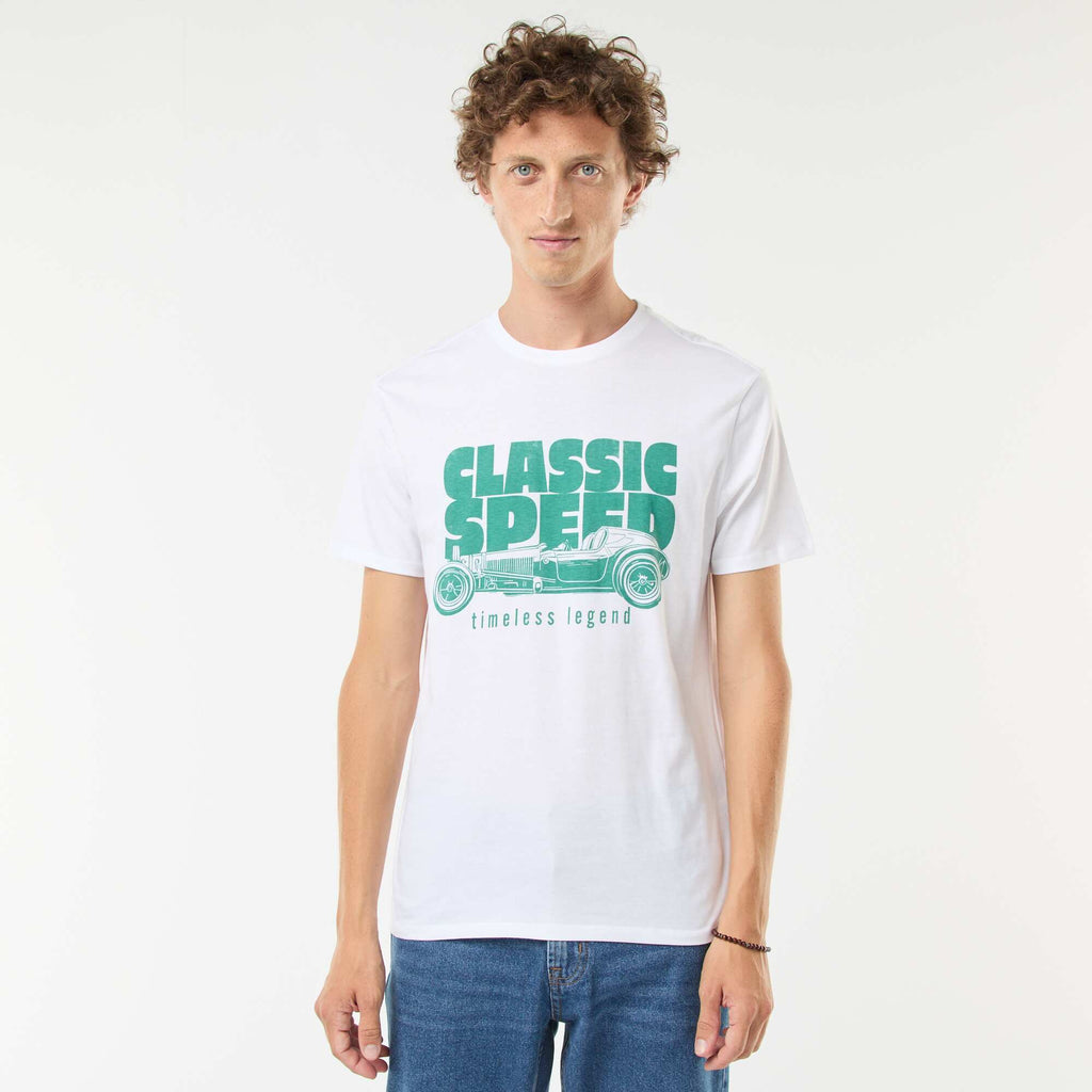 Short-sleeved printed T-shirt WHITE