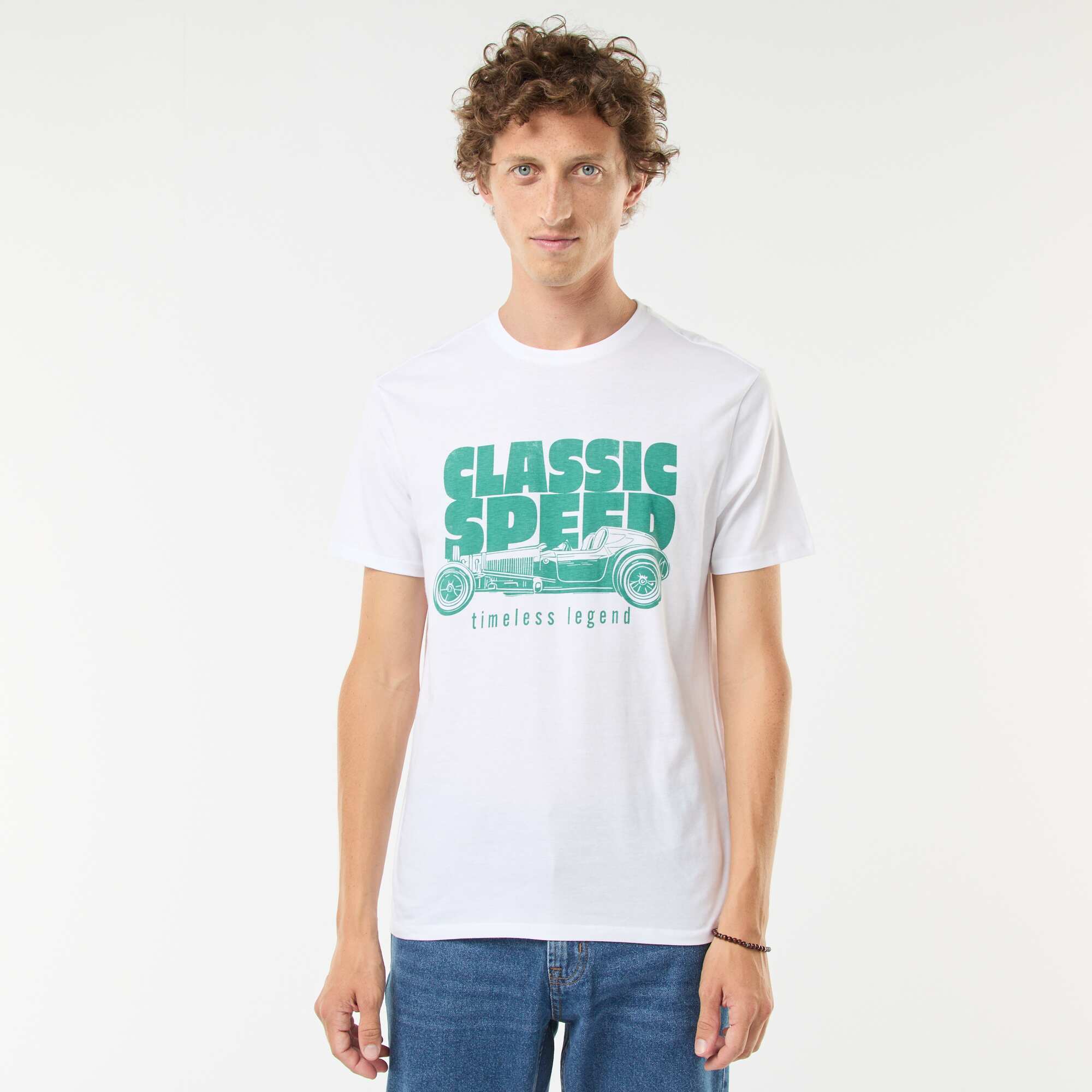 Short-sleeved printed T-shirt WHITE