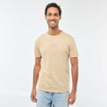 Printed Crew Neck Short Sleeve T-Shirt BEIGE