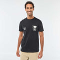 Printed Crew Neck Short Sleeve T-shirt BLACK